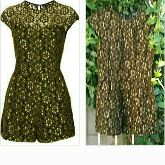 TOPSHOP LACE Sweetheart Playsuit. - Picture 1 of 4